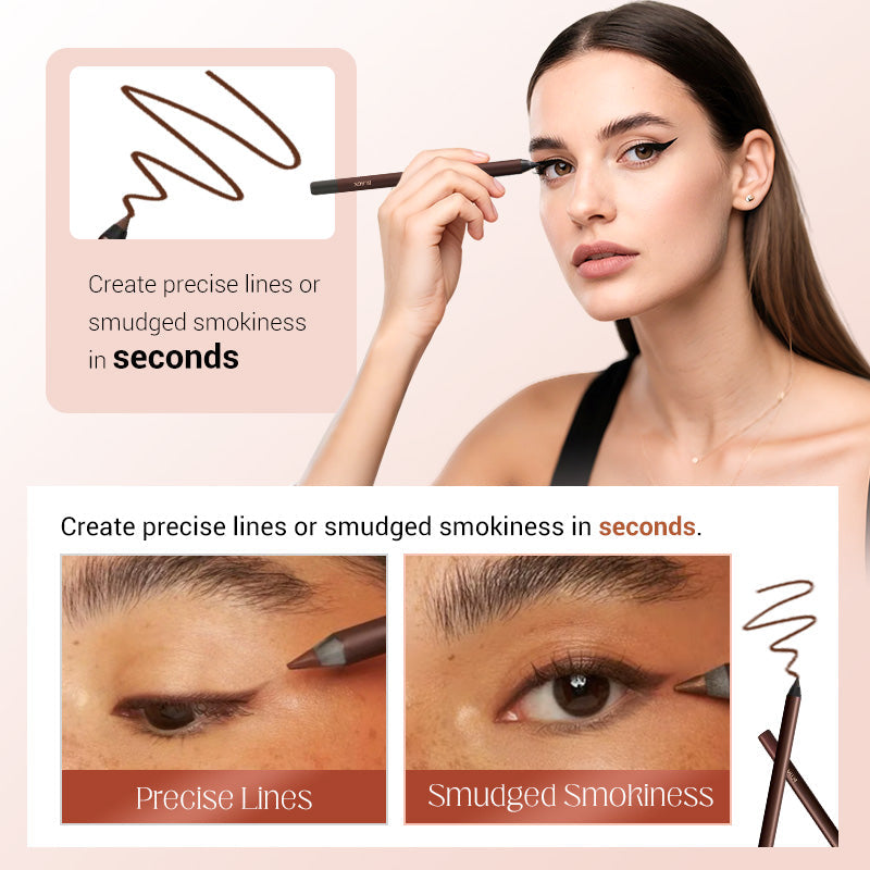 💜LAST DAY - BUY 1 GET 1 FREE-24HR Waterproof Eyeliner Duo Sharpenable Eye Pencil